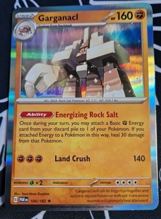 Garganacl 104/182 Holo Rare Paradox Rift Pokemon NM