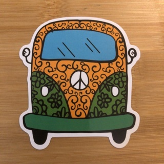 Hippie Bus Sticker