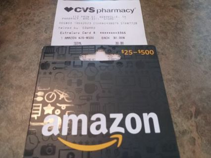 $30 AMAZON GIFT CARD. DIGITAL DELIVERY. WINNER GETS THE GIFT CODE. FAST DELIVERY.