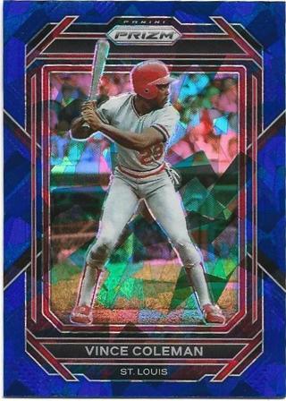 2023 PRIZM VINCE COLEMAN BLUE CRACKED ICE PRIZM REFRACTOR CARD