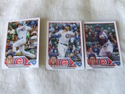 2023 Chicago Cubs Topps Team Card Lot of 3