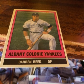 1986 tcma Albany colonie Yankees Darren reed baseball card 