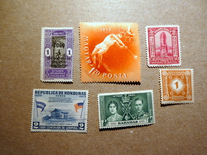 6 - MH Different Foreign Postage Stamps. #2