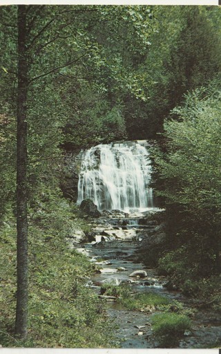 Vintage Used Postcard: a: 1961 Meigs Creek Falls, Smoky Mountains