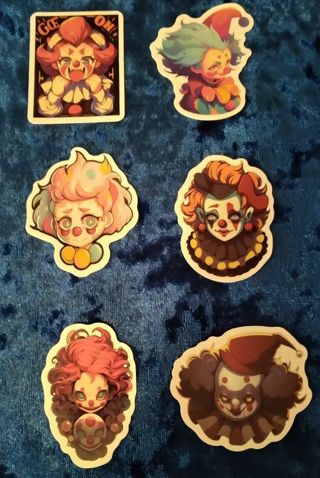 6 - "HAPPY NORMAL SWEET CLOWNS" STICKERS