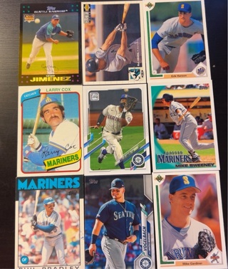 9 Seattle Mariners baseball cards 