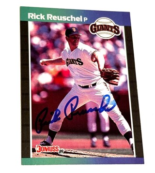 Autographed Rick Reuschel - 1989 Donruss #335 - San Francisco Giants Baseball Card