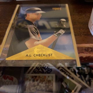 1996 pinnacle A.L.checklist cal Ripken jr baseball card 