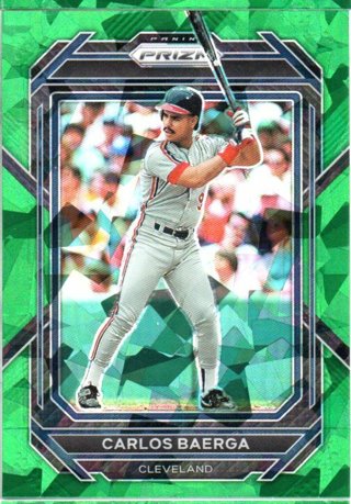 2023 Panini Prizm Carlos Baerga Green Ice