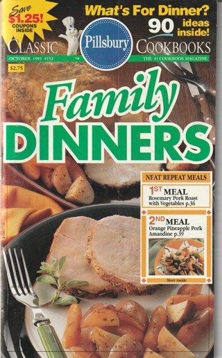Soft Covered Recipe Book: Pillsbury: Family Dinners