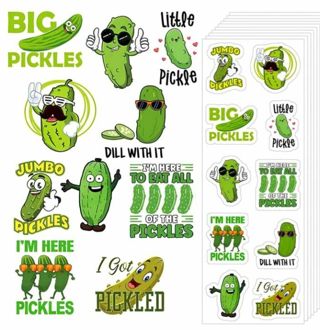 ➡️⭕1" FUNNY PICKLE STICKER SHEET!! (10 STICKERS)⭕