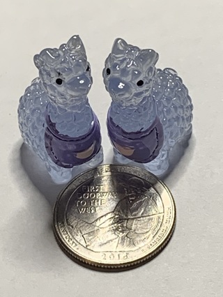 ALPACAS~#13~BLUE~SET OF 2~GLOW IN THE DARK~FREE SHIPPING!