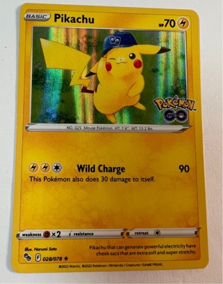 Pikachu (028/078) Holo Rare • Pokémon Go • nm Pokémon Card