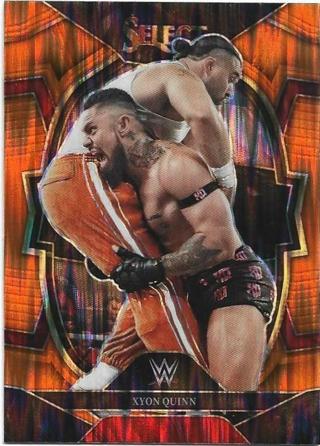 2023 SELECT WWE XYON QUINN ORANGE FLASH PRIZM REFRACTOR CARD