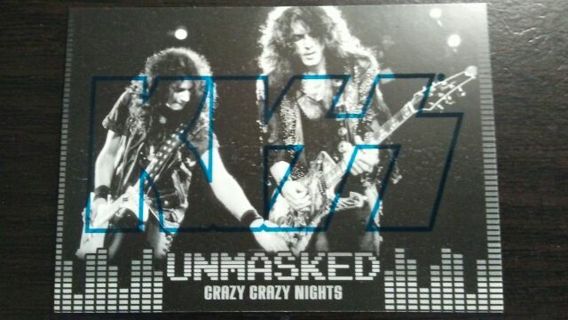 2009 KISS 360/PRESSPASS- UNMASKED- CRAZY CRAZY NIGHTS- BLUE EDITION TRADING CARD# 4