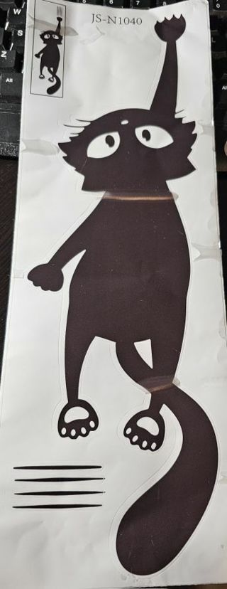 Hanging Cat Decal