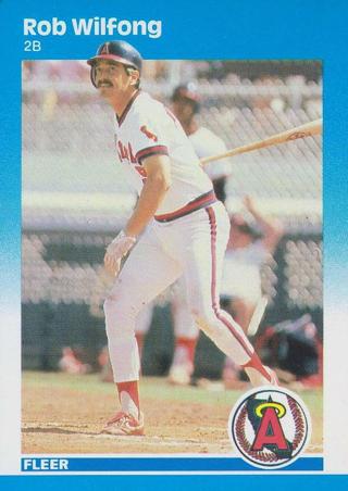 Rob Wilfong 1987 Fleer California Angels