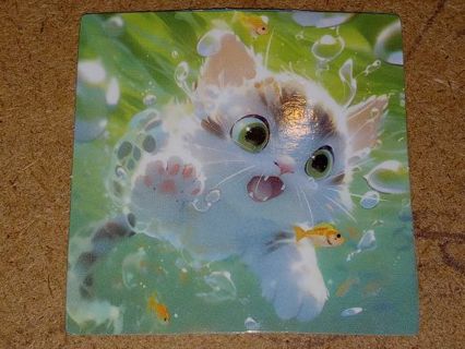 Cat Cute new one vinyl sticker no refunds regular mail only Very nice