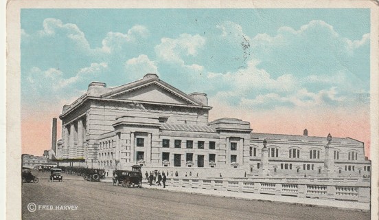 Vintage Used Postcard: 1910 New Union Passanger Station, Kansas City, MO