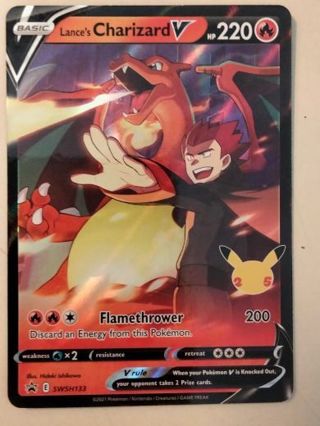 Lance s Charizard v swsh 133 rare holo promo NM