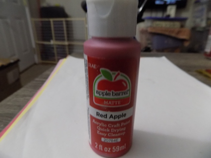 NIP Apple Barrel red apple craft paint full bottle