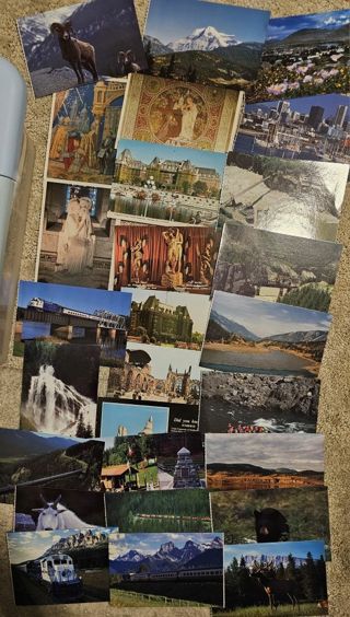 Assortment of 27 Canada and France Postcards