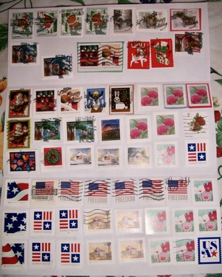 Lot of 60 Used USA Postage Stamps