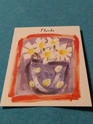 Flower Pot Notecard - Thanks