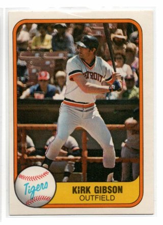 1981 Fleer Kirk Gibson Rookie #481