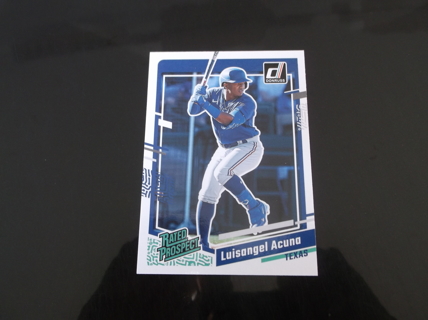 mlb  2023 Donruss    Rated Prospect     Luisangel Acuna card  #  86   Texas Rangers