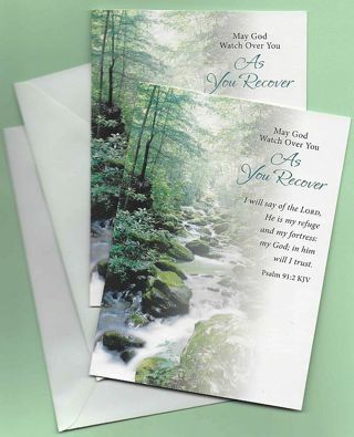 2 NEW  Lawson Falle Scripture  AS YOU RECOVER Greeting Cards w/ Envelopes