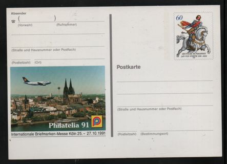 stationary postcard - Germany - Philatelia '91 Cologne