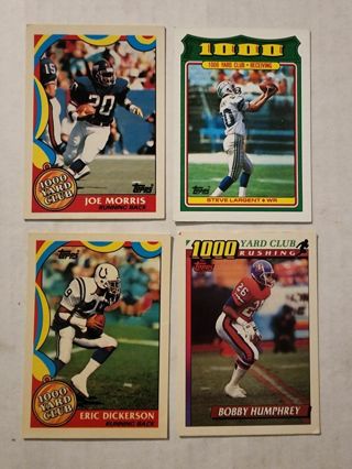 1000 Yard Club 4 card Lot