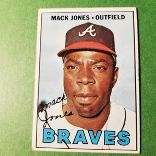 1967 - TOPPS BASEBALL CARD NO. 435 - MACK JONES - BRAVES - EXMT/NRMT/MT. - READ