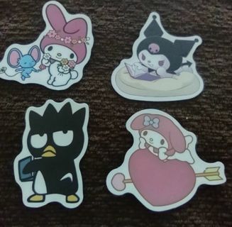 Kawaii Sanero Emoji laptop computer stickers Badtz Maru Kuromi, My Melody,