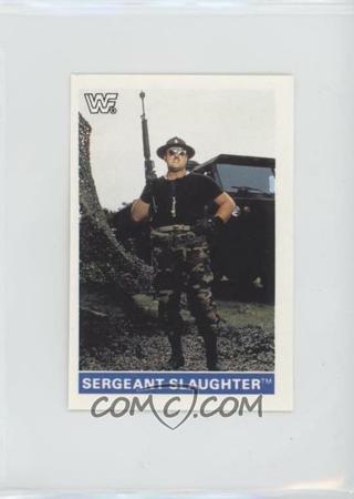 SGT SLAUGHER AND JIMMY SNUKA 1991 WWF DIAMOND SUPERSTAR STICKER LOT