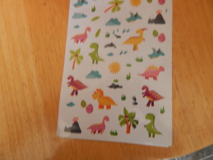 Sheet of  Colorful ASSORTED DINOSAURS stickers