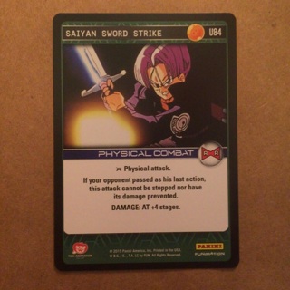 2015 Panini Dragonball Z Evolution Trading Card | SAIYAN SWORD STRIKE