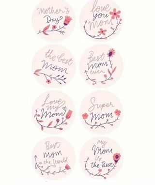 ➡️NEW⭕(8) 1" HAPPY MOTHER'S DAY STICKERS!!