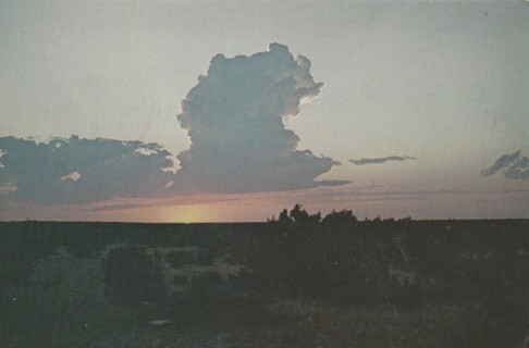 Vintage Unused Postcard: j: Sunset in the Southwest, TX
