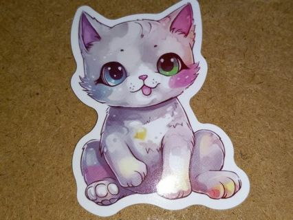 Cat New Cute 1⃣ vinyl sticker no refunds regular mail only Very nice quality!