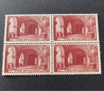 MNH VF France stamp block 