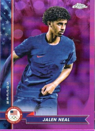 2024 Topps Chrome Olympics Jalen Neal Pink Refractor #10