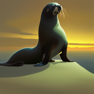 Listia Digital Collectible: Sea Lion at Sunset