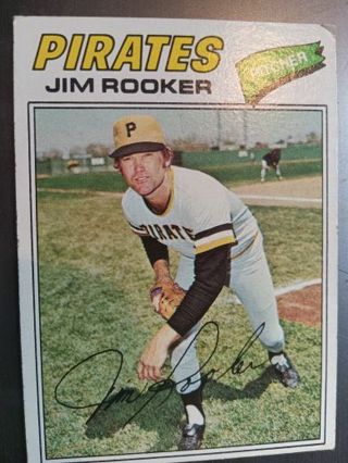 1977 TOPPS JIM ROOKER PITTSBURGH PIRATES BASEBALL CARD# 82