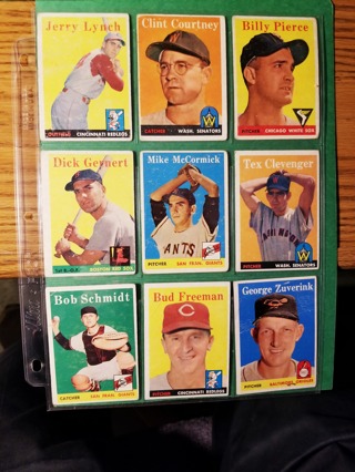 9 - LOT - 1958 TOPPS. VARIOUS CONDITION. READ