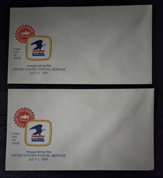 Two 1971 Unused First Day Cover Envelopes