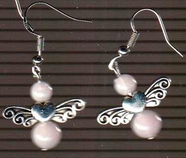 SP PINK GLOW IN THE DARK ANGEL EARRINGS (PLEASE READ DESCRIPTION)