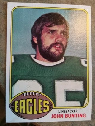 1976 TOPPS JOHN BUNTING PHILADELPHIA EAGLES FOOTBALL CARD# 481