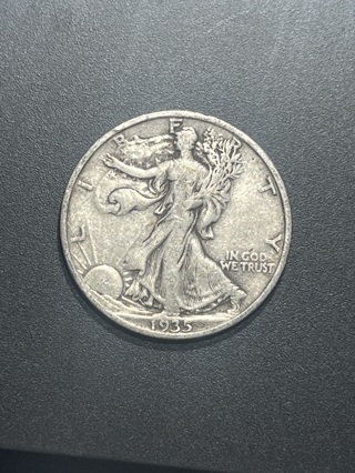 1935 Silver Walking liberty Half Dollar VF+